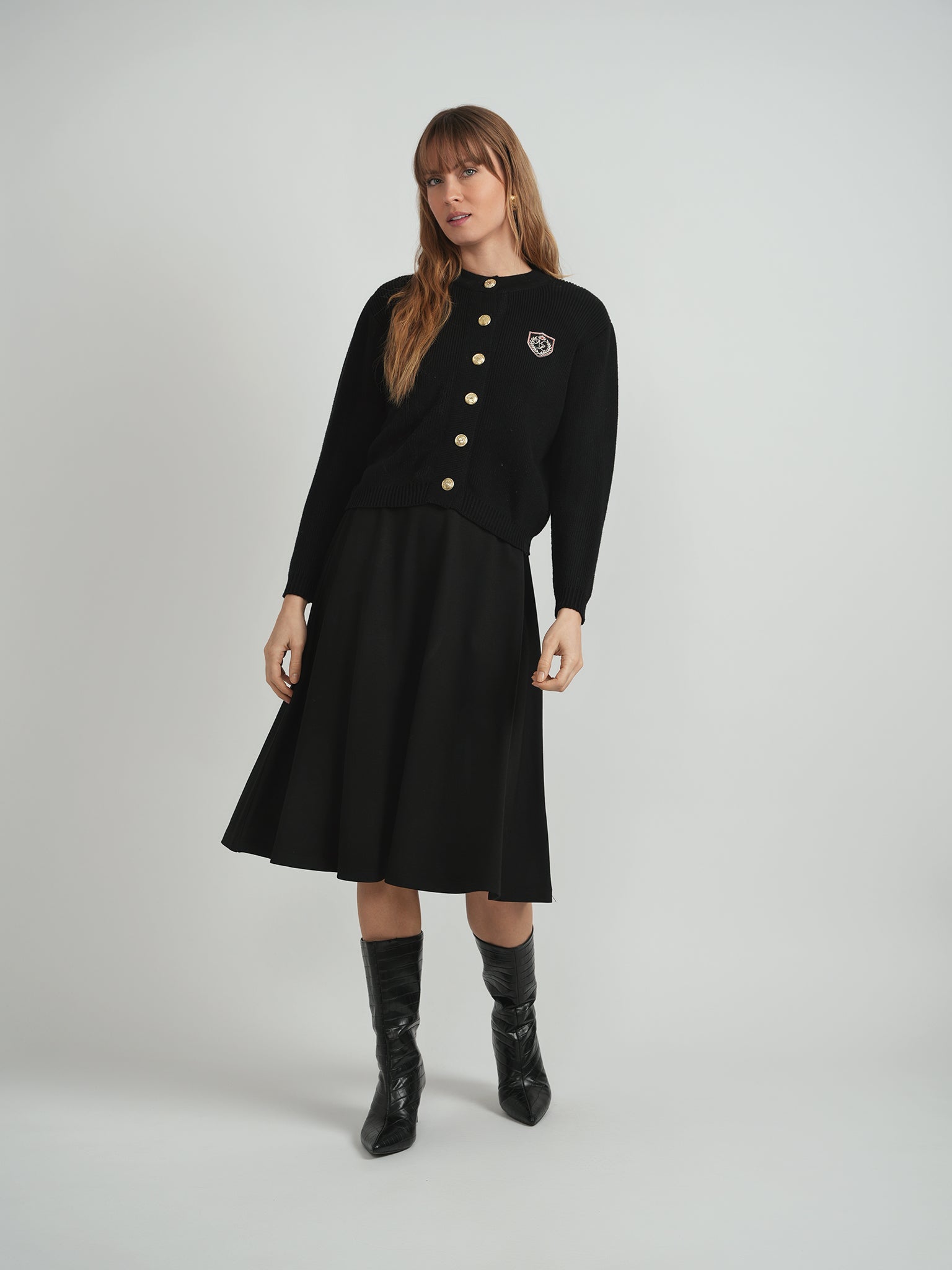 Emblem Knit Cardigan