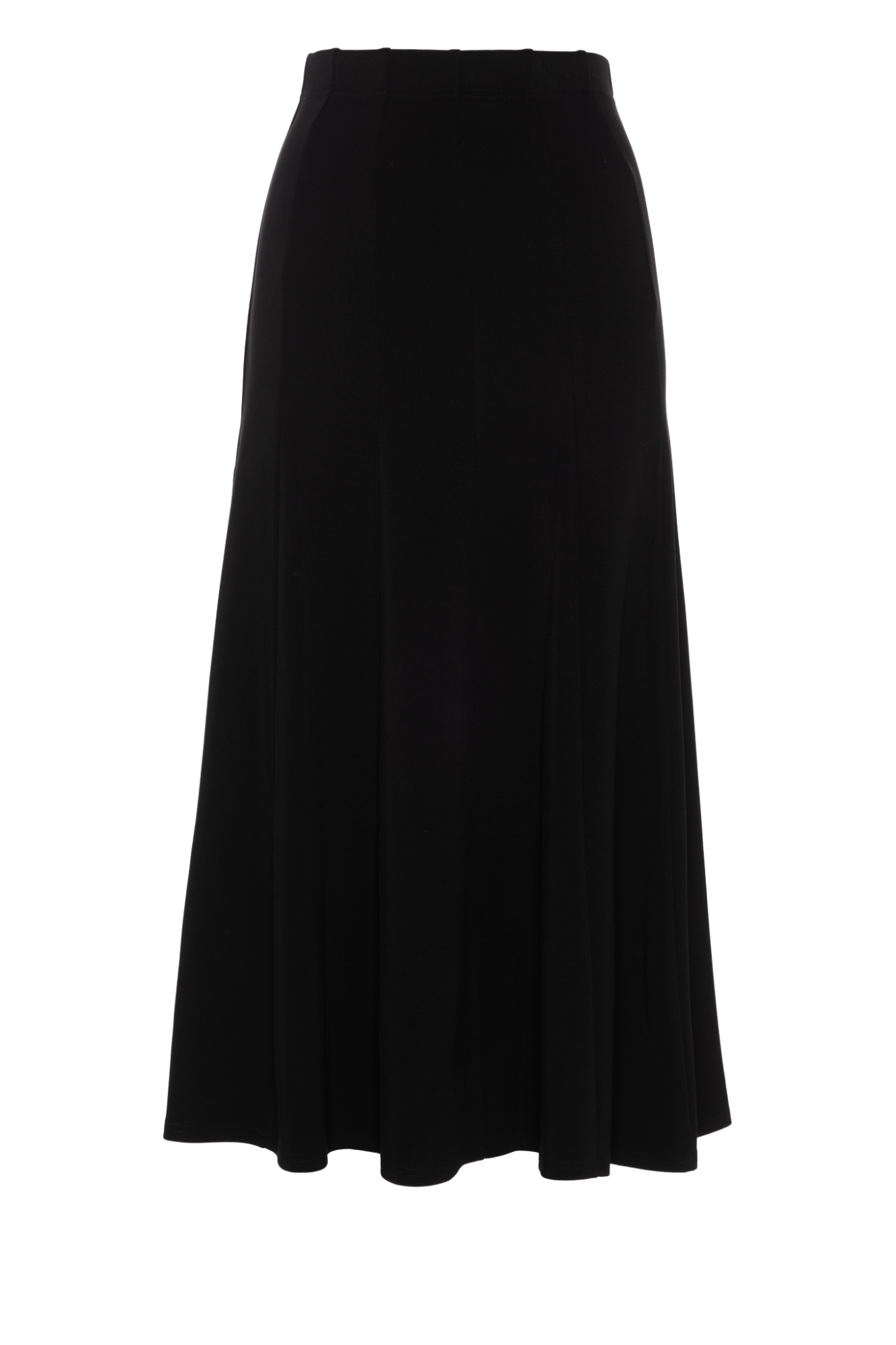 Ribbed Paneled Midi Skirt