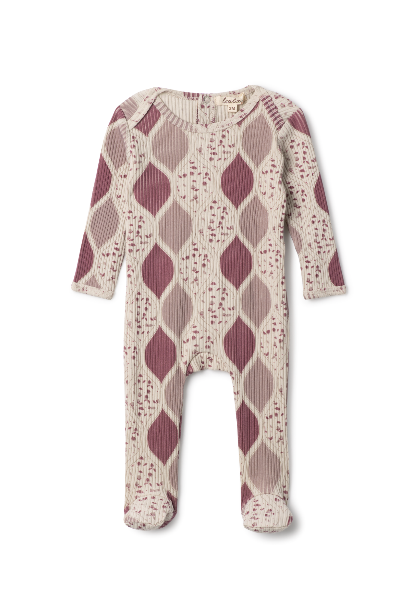 Pattern Print Rib Onesie