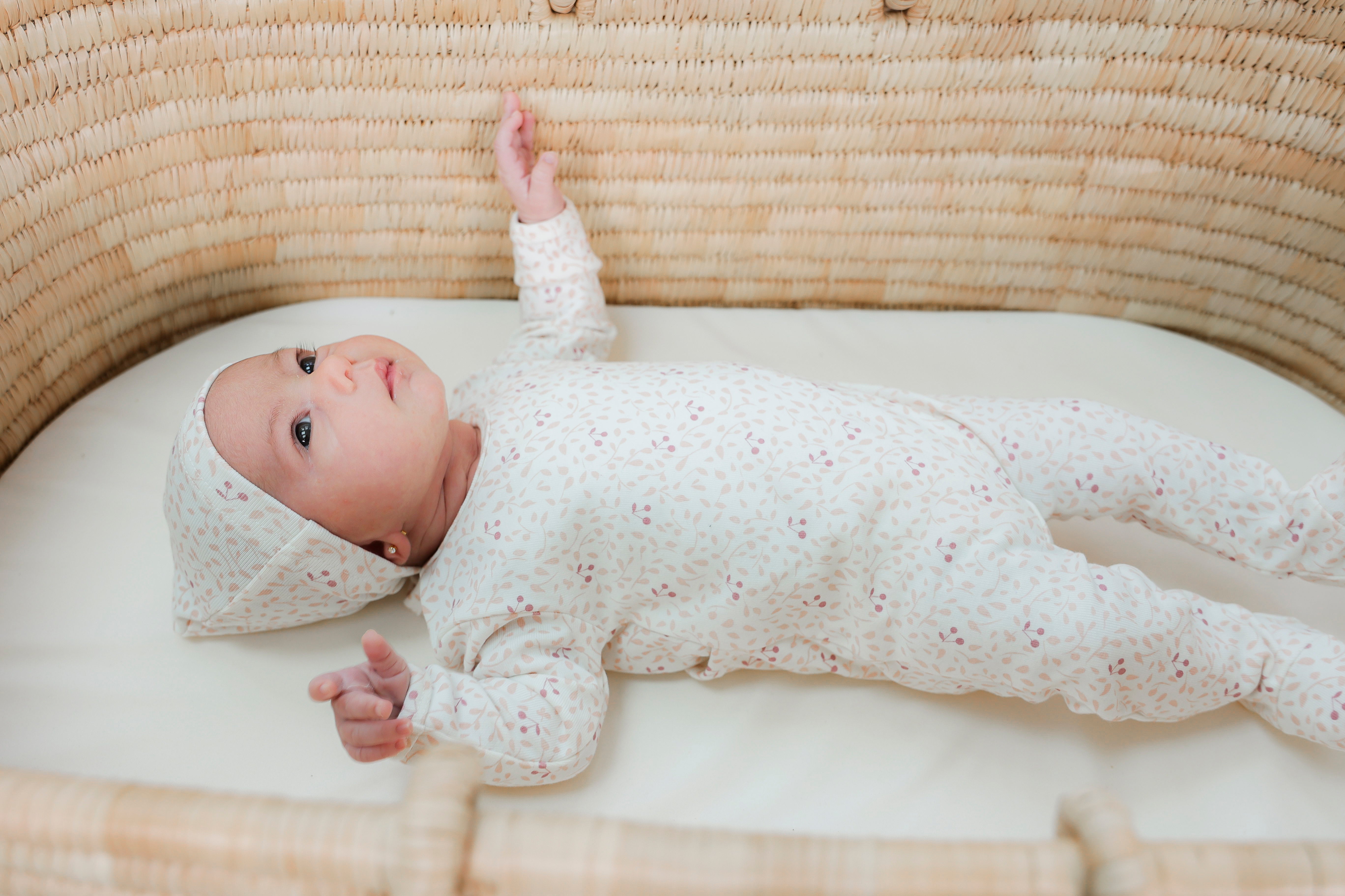 Branch and Cherry Print Onesie