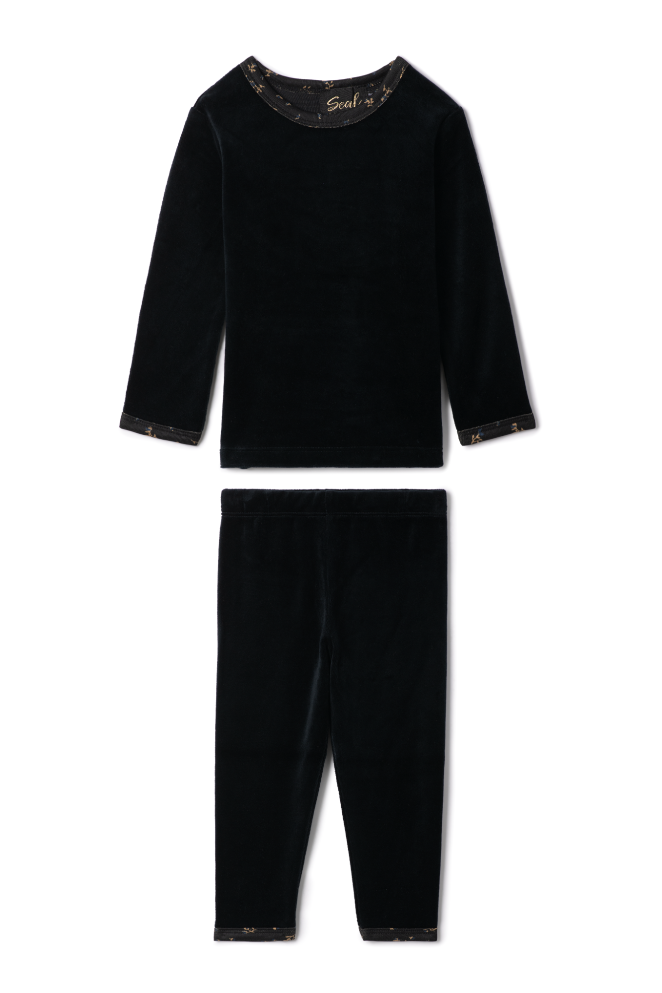 Velour Floral Print 2Pc Set