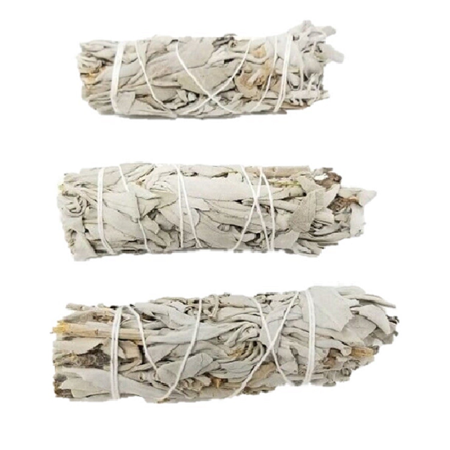 White Sage Smudge Stick - 3 Mini Bundles (4&amp;quot;-5&amp;quot;)