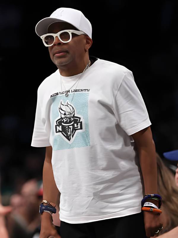 WNBA playoffs Mercury vs Liberty Spike Lee White Shirt