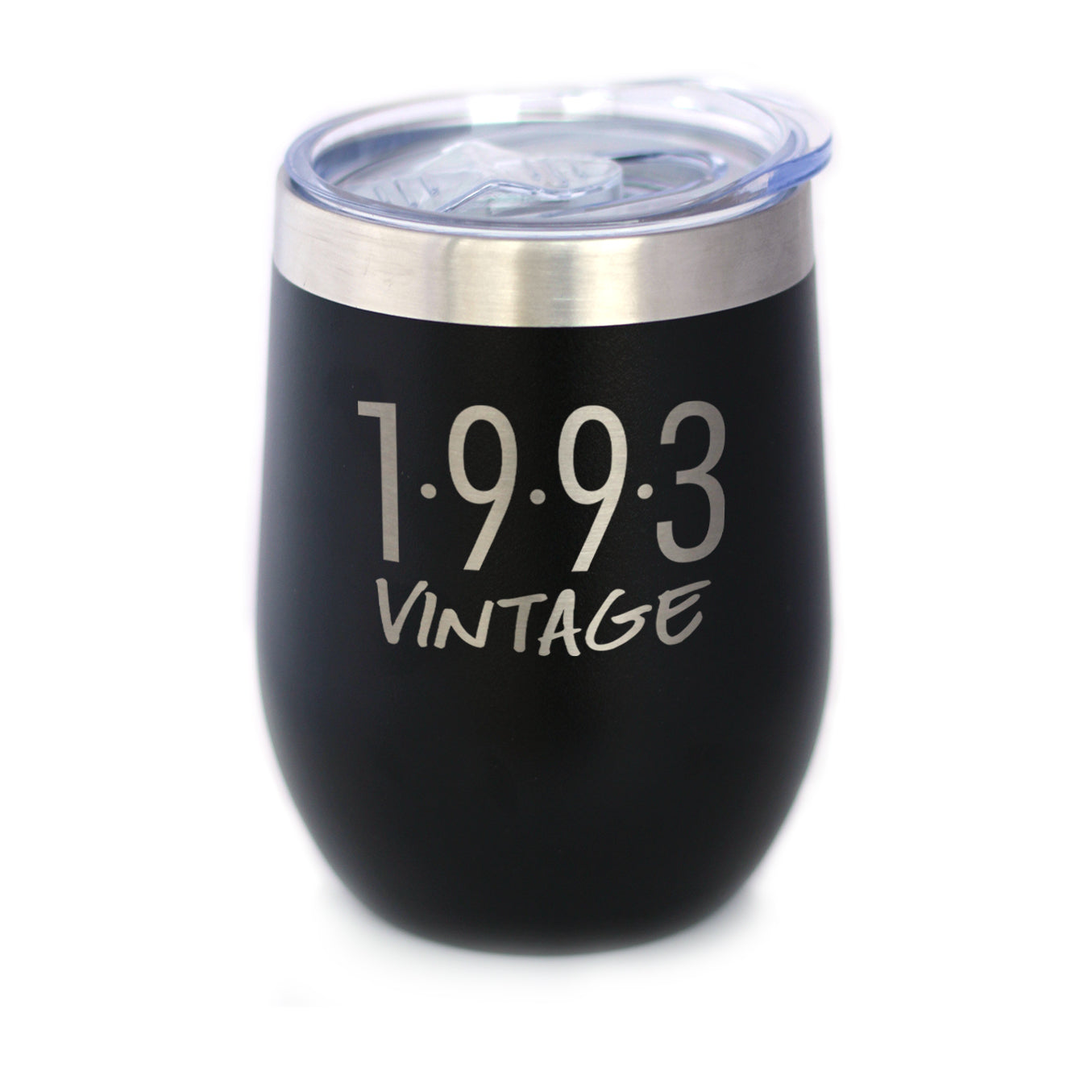 Vintage 1993 - Insulated Wine Tumbler - 32nd Birthday Wine Glass Gifts for Women &amp;amp; Men Turning 32