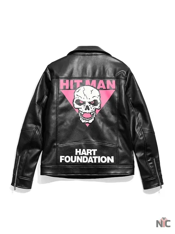 WWE Bret Hart The Hart Foundation 1997 Biker Jacket