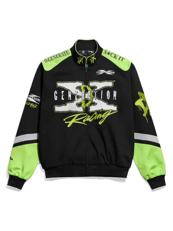 WWE DX Generation Racing Black Bomber Jacket