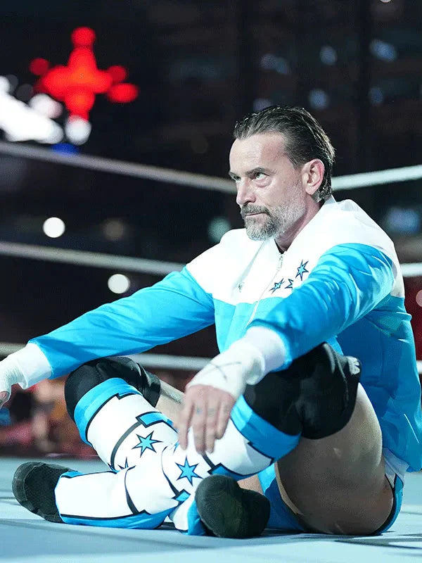 WWE SummerSlam 2025 CM Punk Satin Bomber Jacket