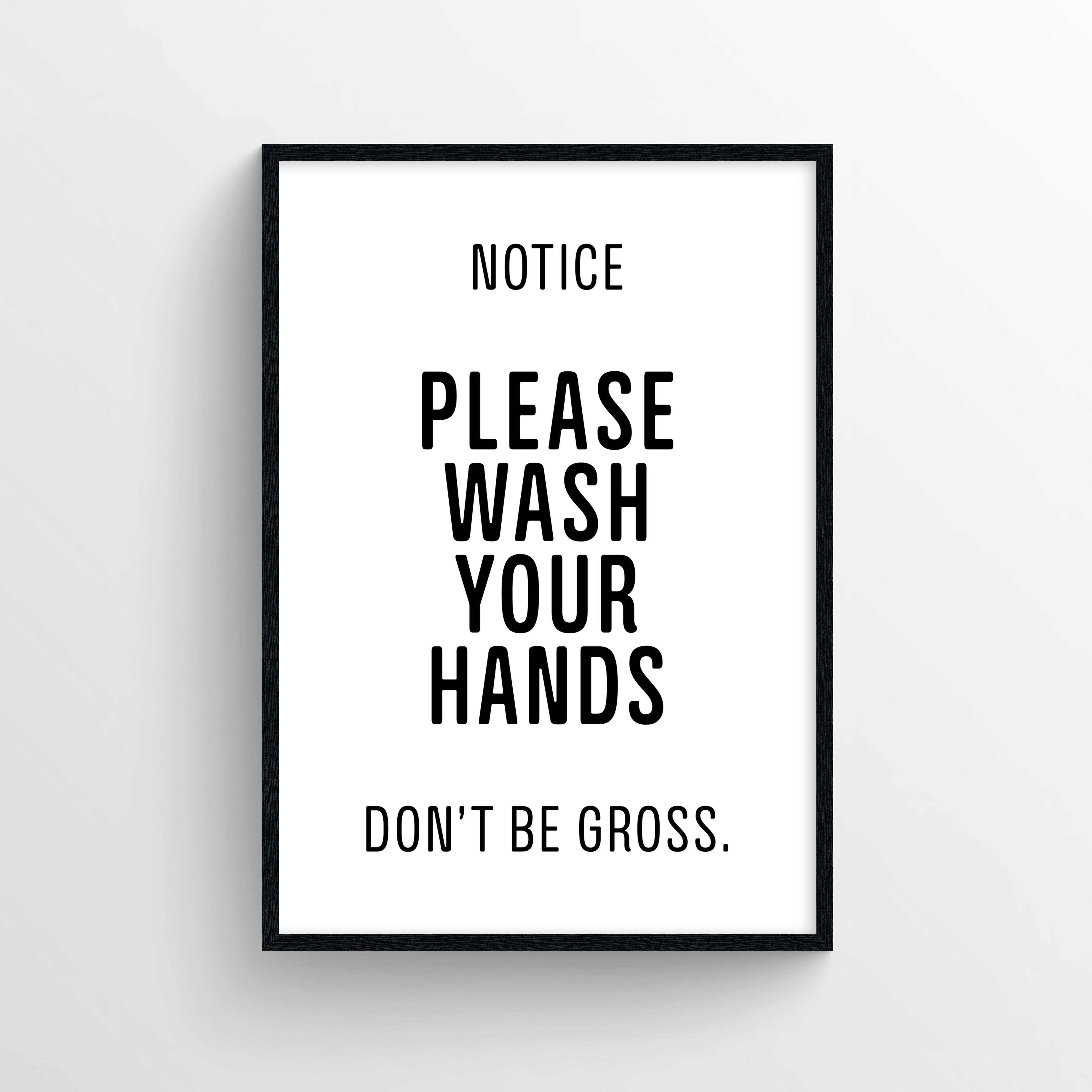Wash Your Hands Bathroom Poster