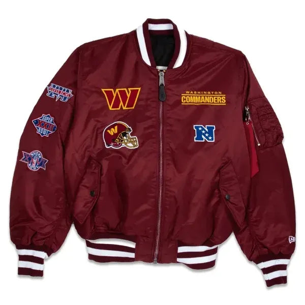 Washington Commanders MA 1 Alpha Industries Varsity Jacket