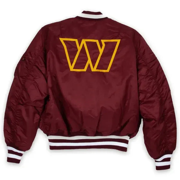 Washington Commanders MA 1 Alpha Industries Varsity Jacket