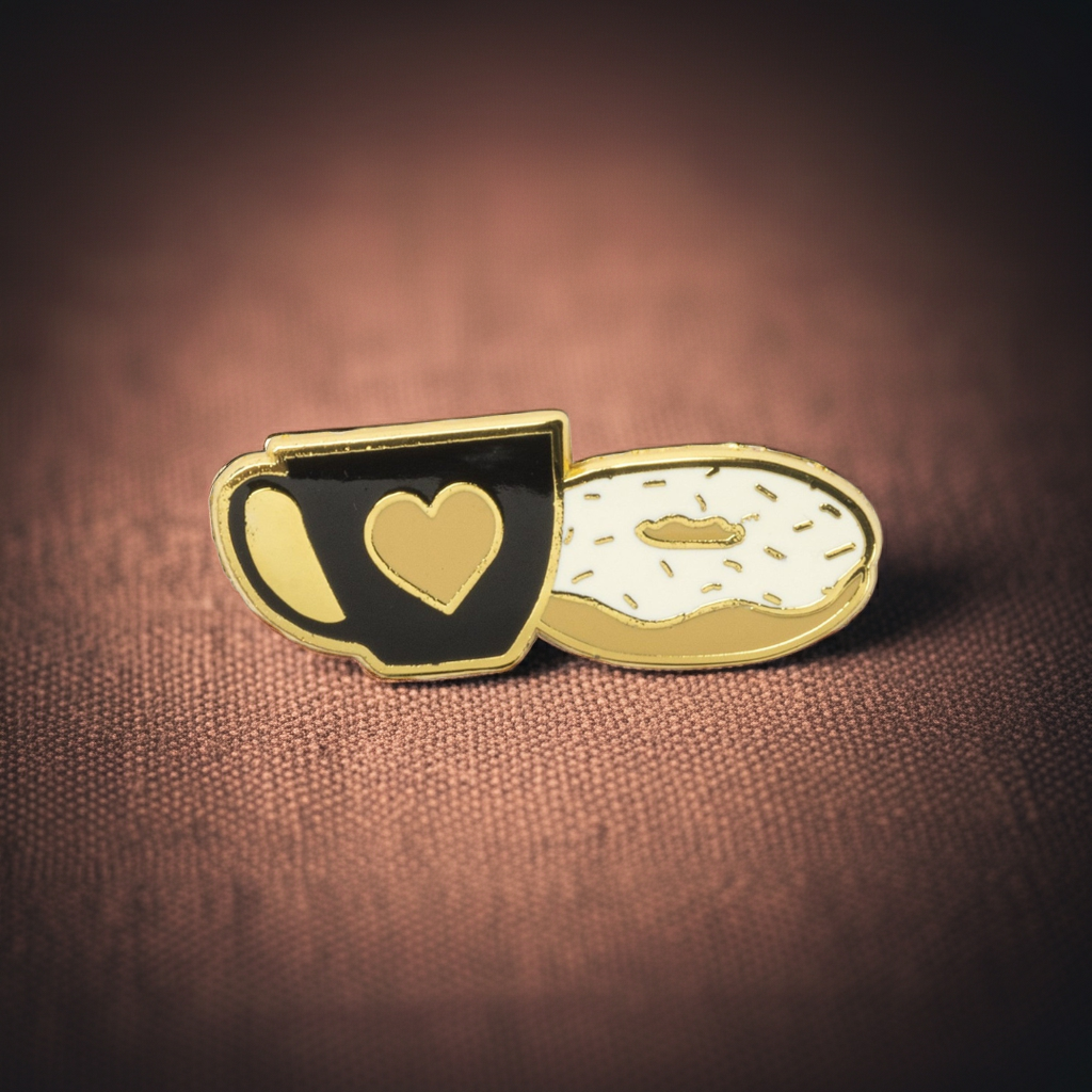 We Go Together Like Coffee And Donuts Enamel Pin