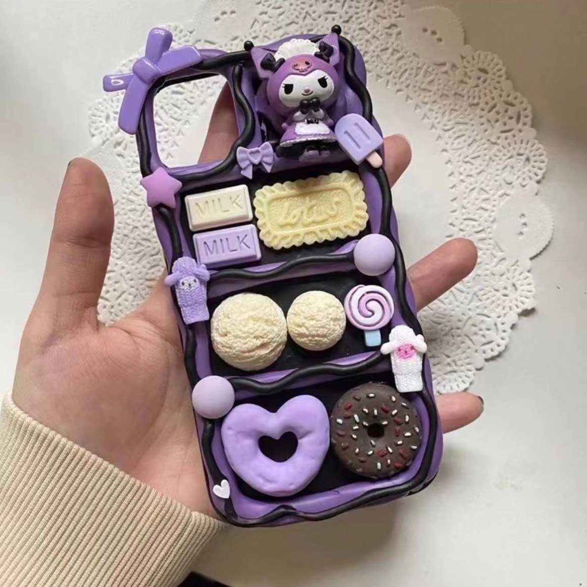 Handmade Cartoon Maid Heart Cookie Cream Phone Case | ZAKAPOP