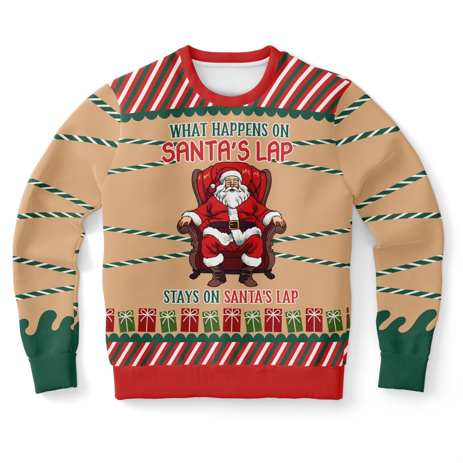 What Happens on Santa’s Lap Christmas Sweatshirt