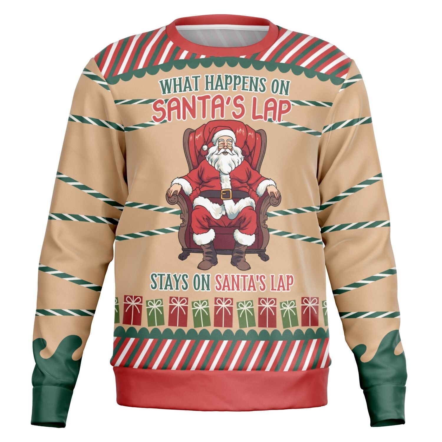 What Happens on Santa’s Lap Christmas Sweatshirt