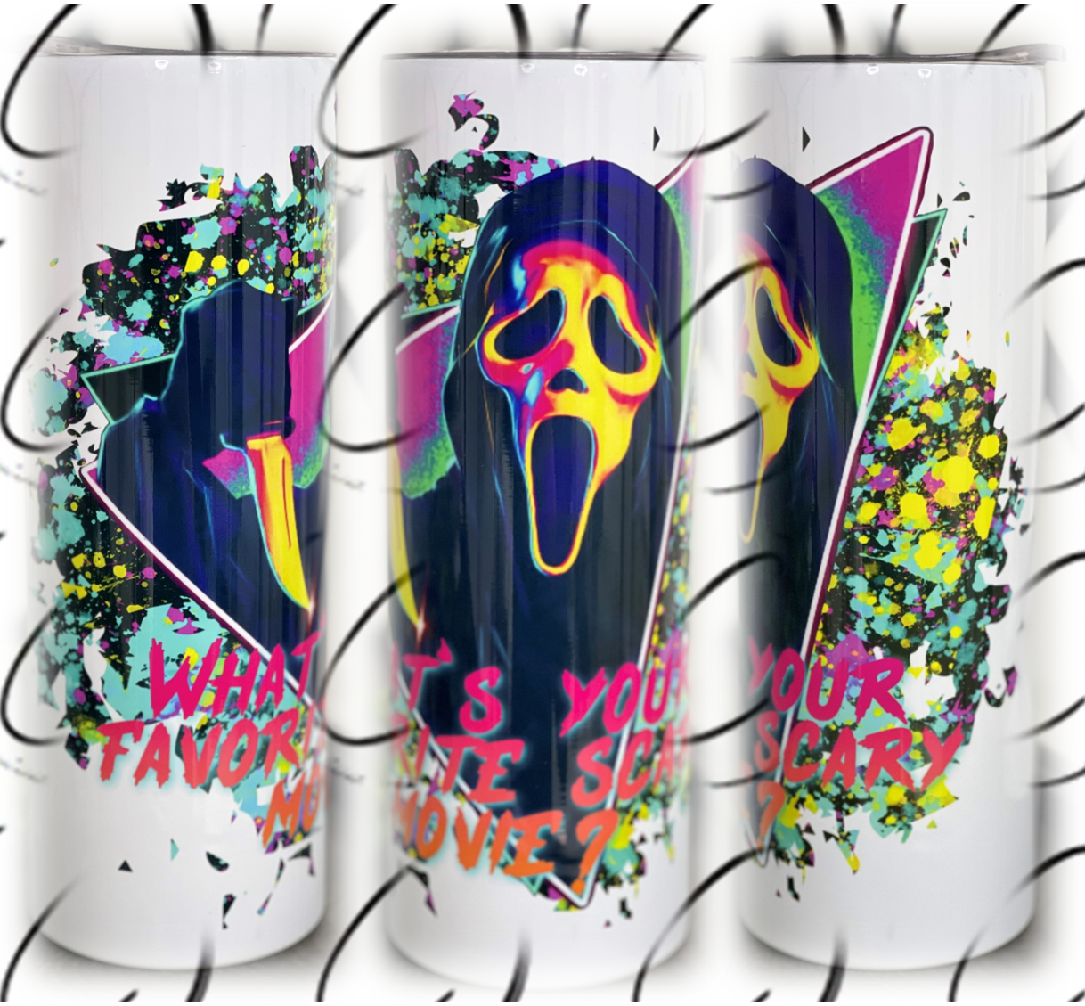 What&amp;#39;s Your Fav Scary Movie 20oz Skinny Tumbler