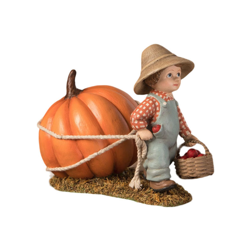 Paulie Pulling Pumpkin by Bethany Lowe Designs