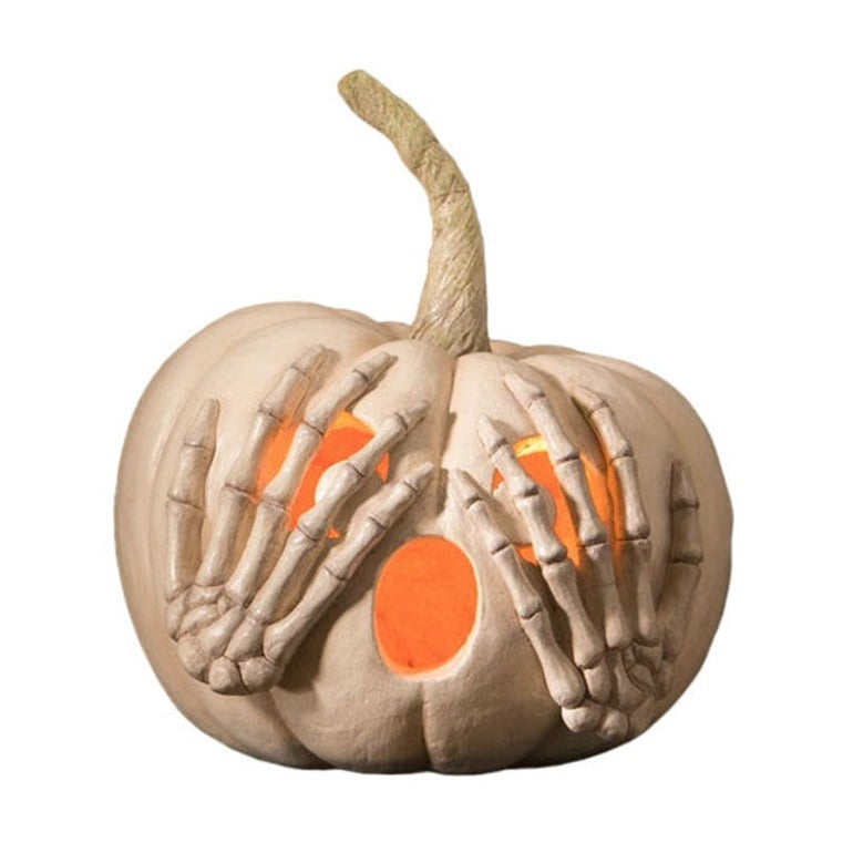 Peek-a-Boo Pumpkin White by Bethany Lowe Designs