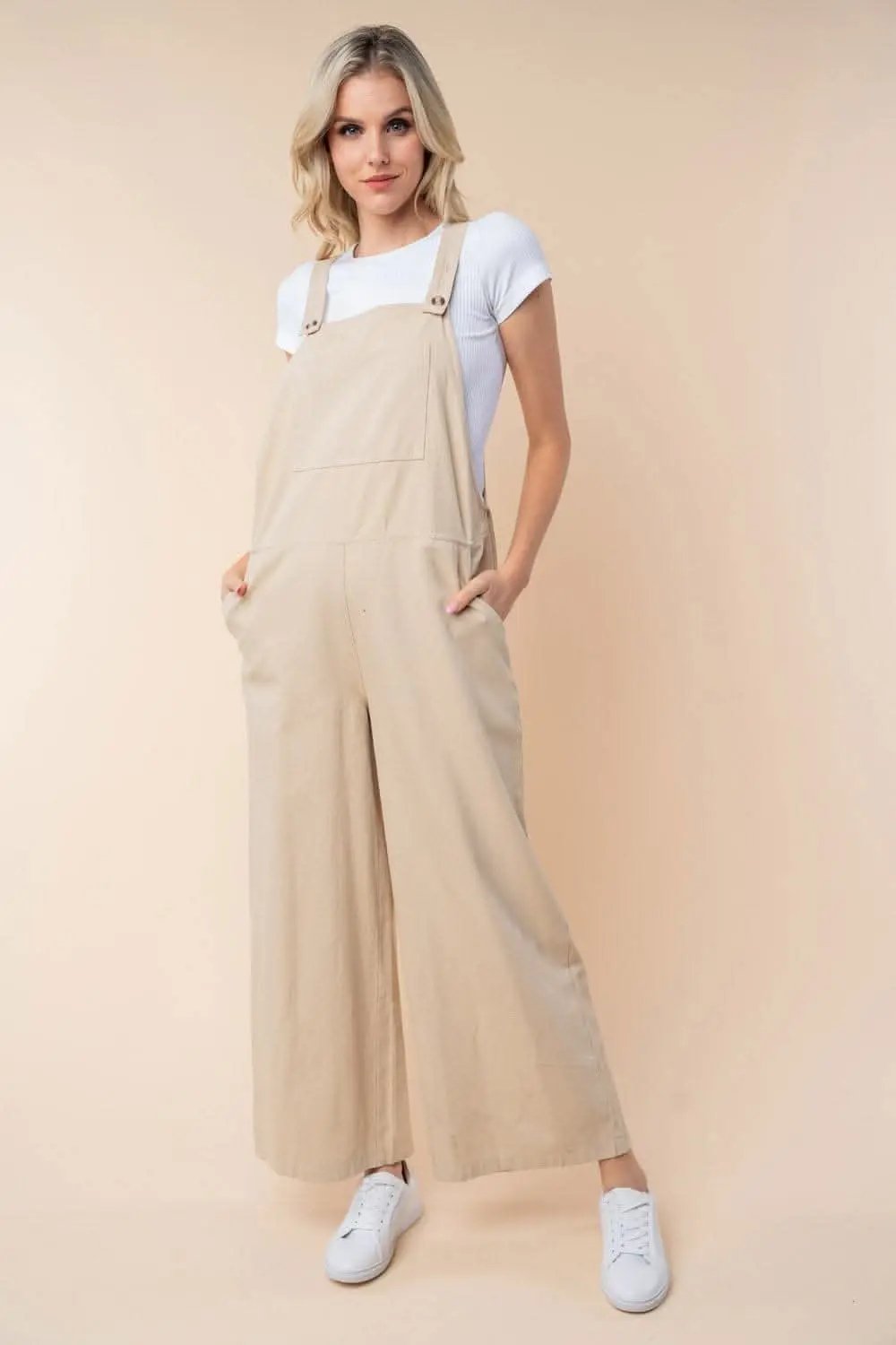 White Birch Jumpsuit Women&amp;#39;s Casual Wide Leg Romper - Comfy &amp;amp; Chic