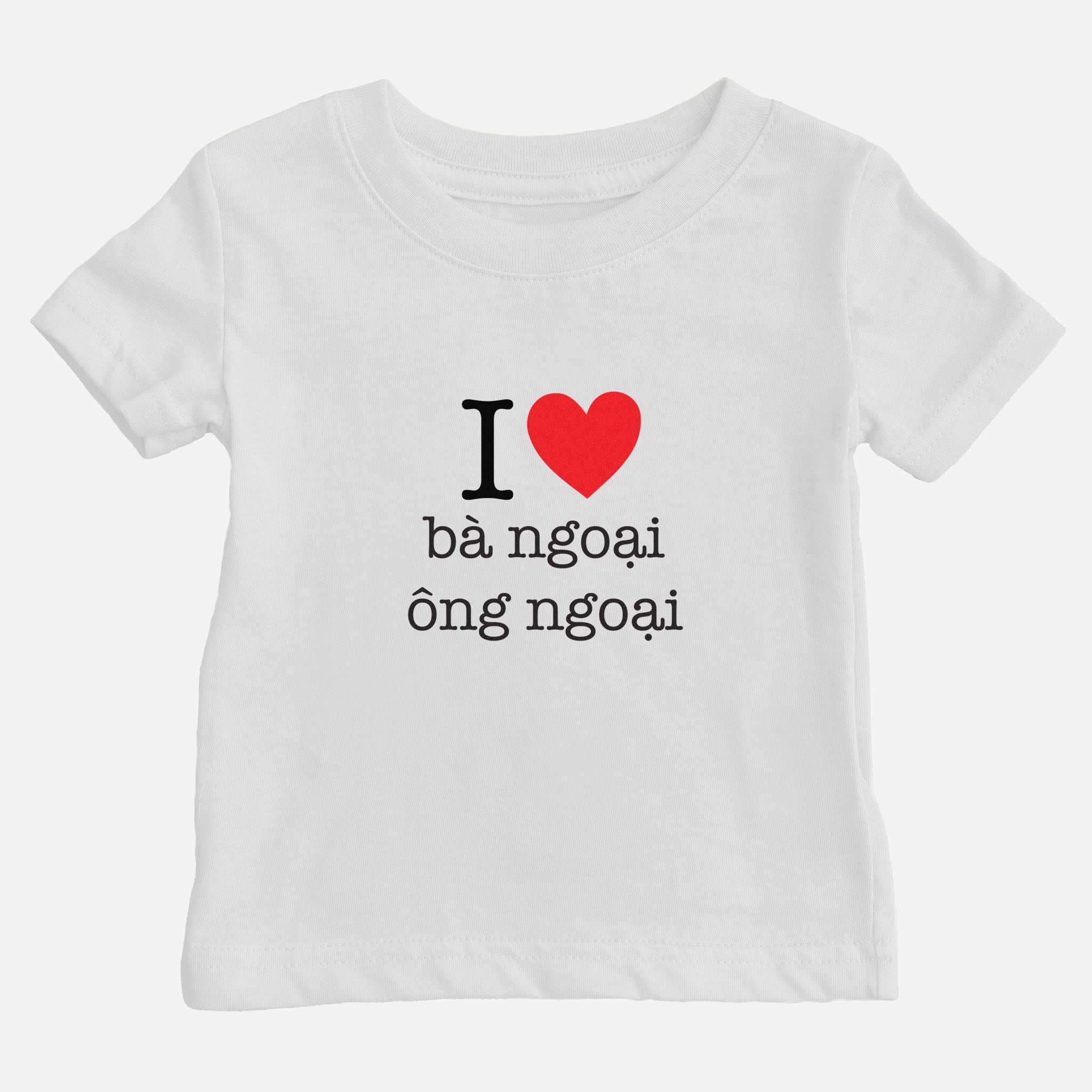 I Heart Grandma &amp;amp; Grandpa Vietnamese Baby T-Shirt (Maternal)