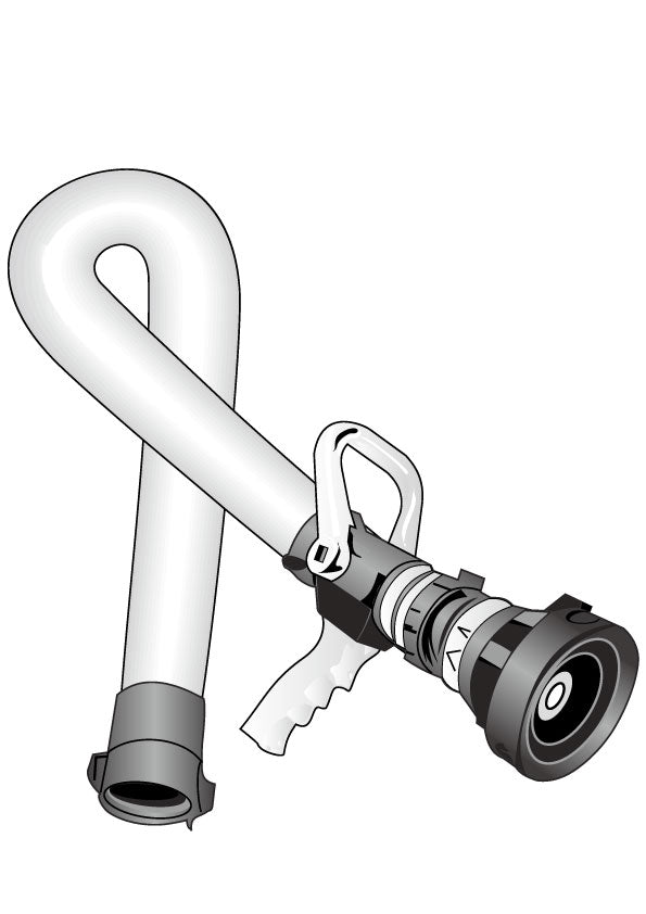 WHITE HOSE RIBBON HELMET DECAL