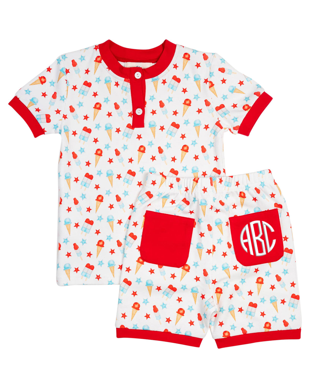 Ice Cream Knit Pajamas-FINAL SALE