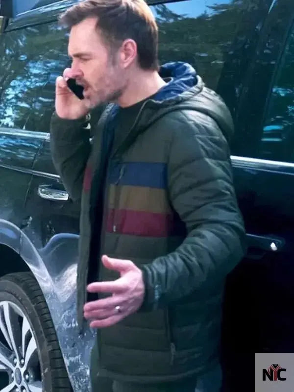 Will Forte The Four Seasons Green Puffer Jacket