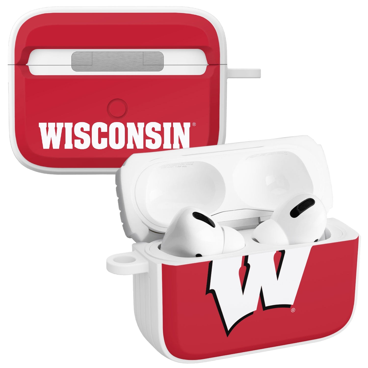 Wisconsin Badgers HDX Apple Airpods Pro 1 &amp;amp; 2 Case Cover