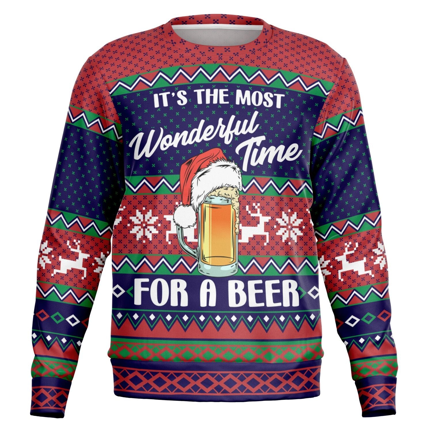 Wonderful Time for a Beer Christmas Sweatshirt