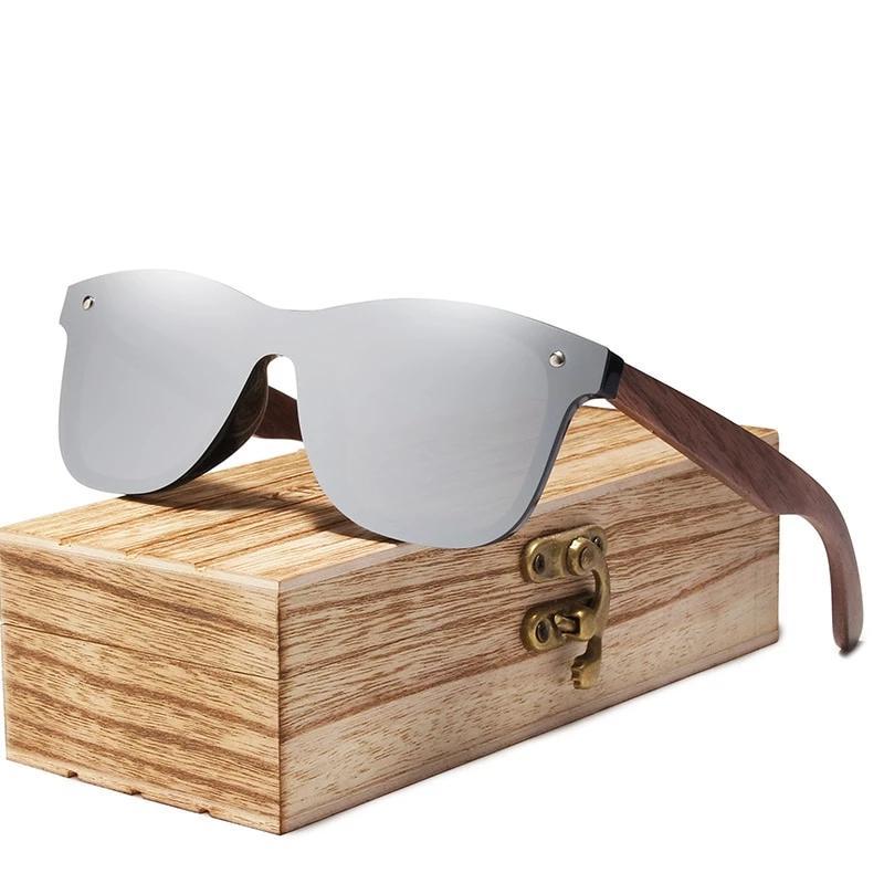 Wooden Walnut Polarized Mirror Lens Sunglasses Collection - 5 Colors