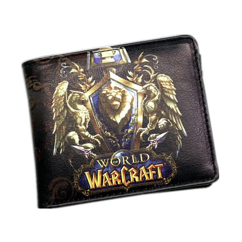 World of Warcraft Wallets Leather Slim Small Wallet WOW Alliance Horde Flag Purse Cool Movie Game Wallet