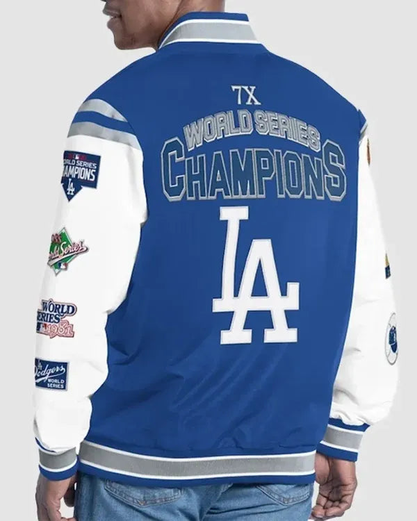 World Series Dodgers G-III Royal Recruit Commemorative Varsity Jacket