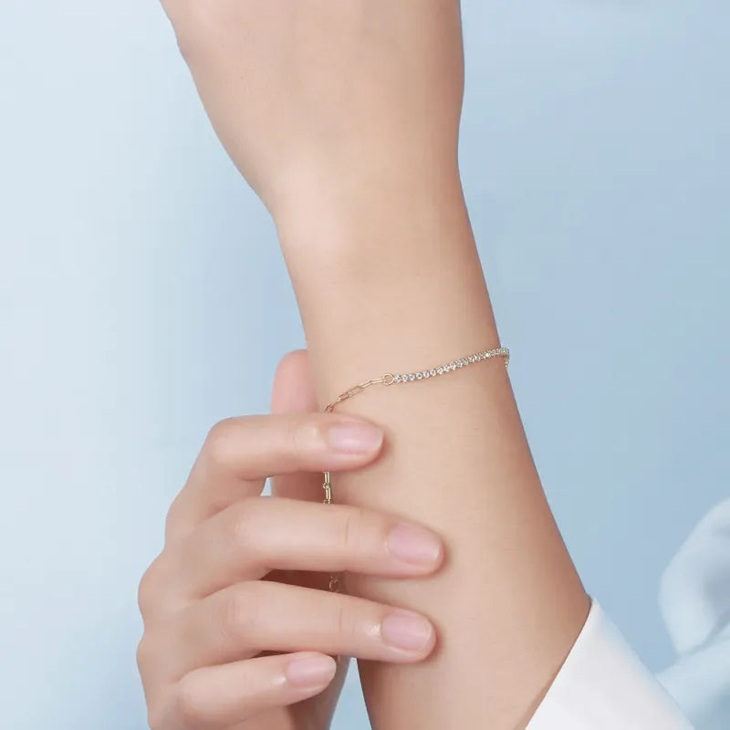 Style Loft Collection Elegant Studded Gold or Sterling Silver Bracelet