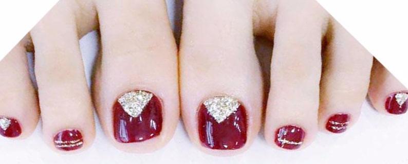 Kids &amp;amp; Toes - Burgundy/Gold