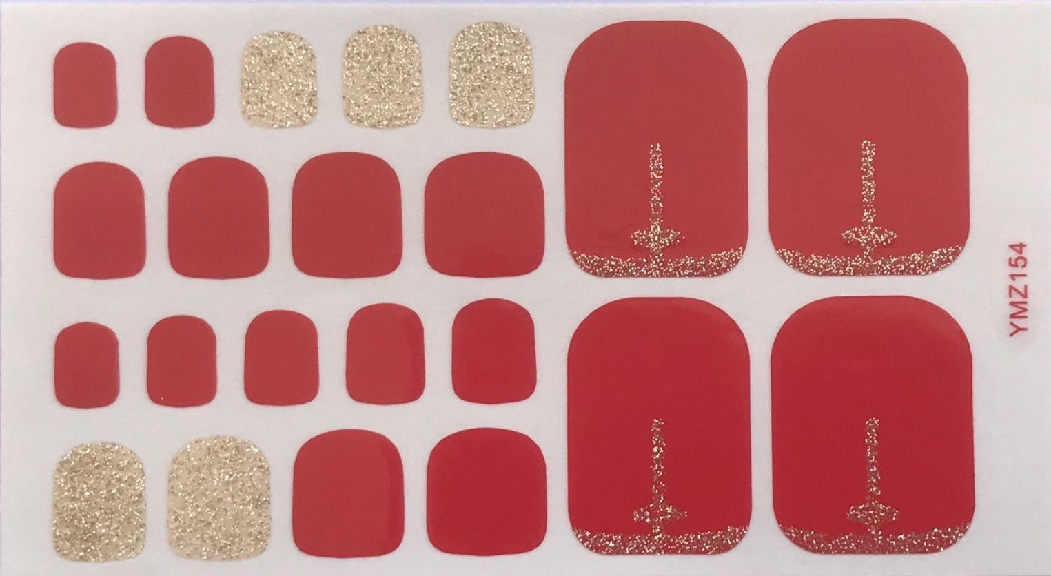 Kids &amp;amp; Toes - Bright Red &amp;amp; Gold