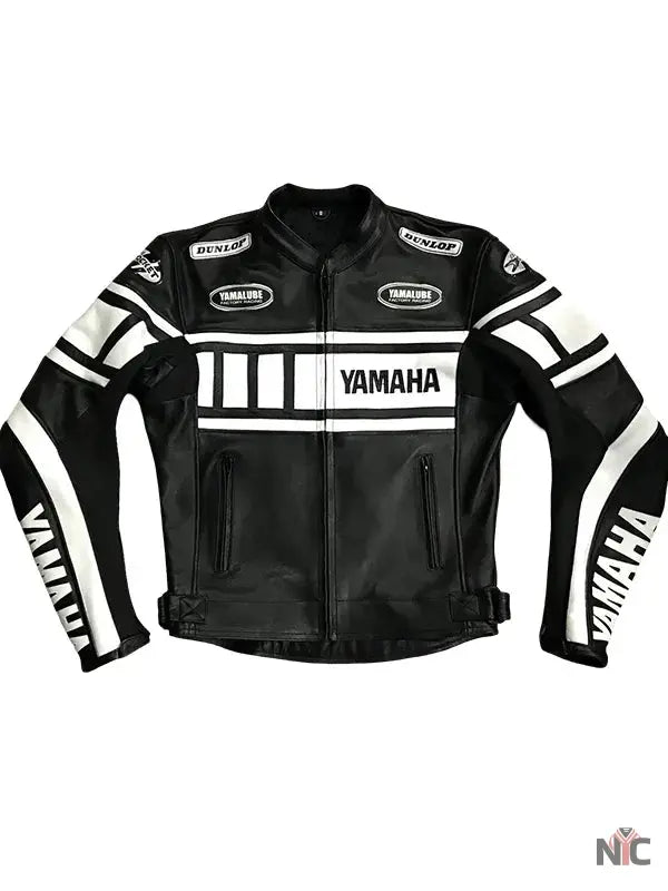 Yamaha Motorcycle Black Leather Jacket