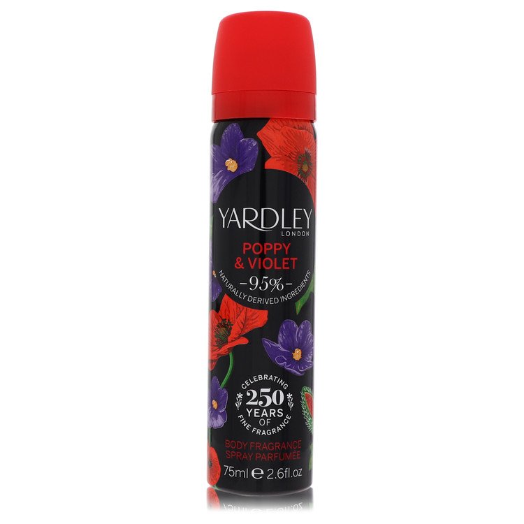 Yardley Poppy &amp;amp; Violet by Yardley London Body Fragrance Spray 2.6 oz for Women