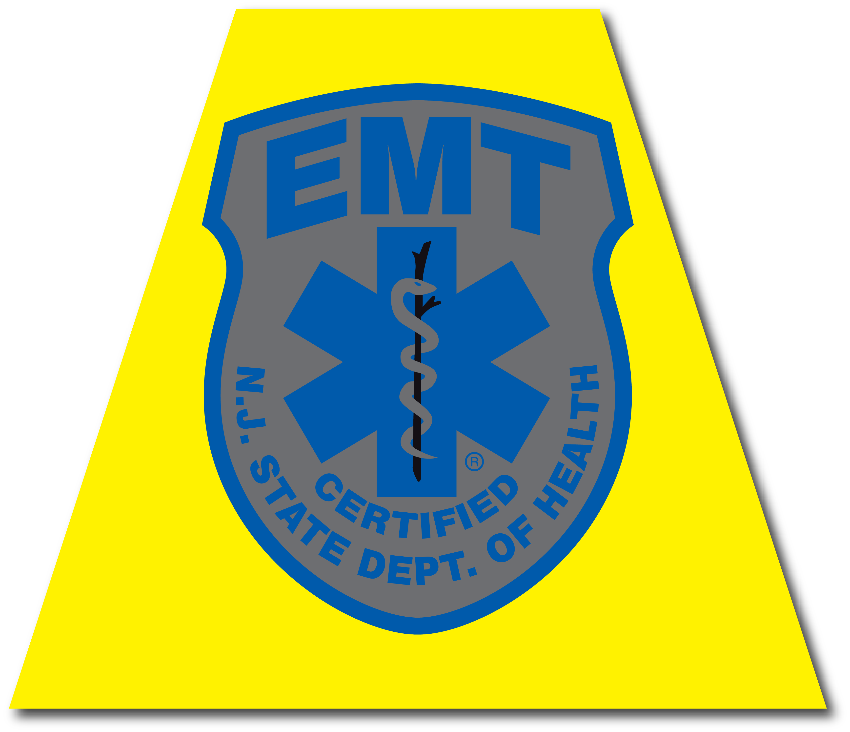 NEW JERSEY SUBDUED EMT REFLECTIVE HELMET (TET) TETRAHEDRON