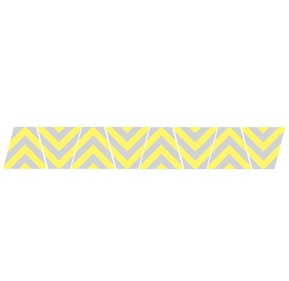YELLOW &amp;amp; GREY CHEVRON STRIPE REFLECTIVE HELMET (TET) TETRAHEDRON 8 PACK