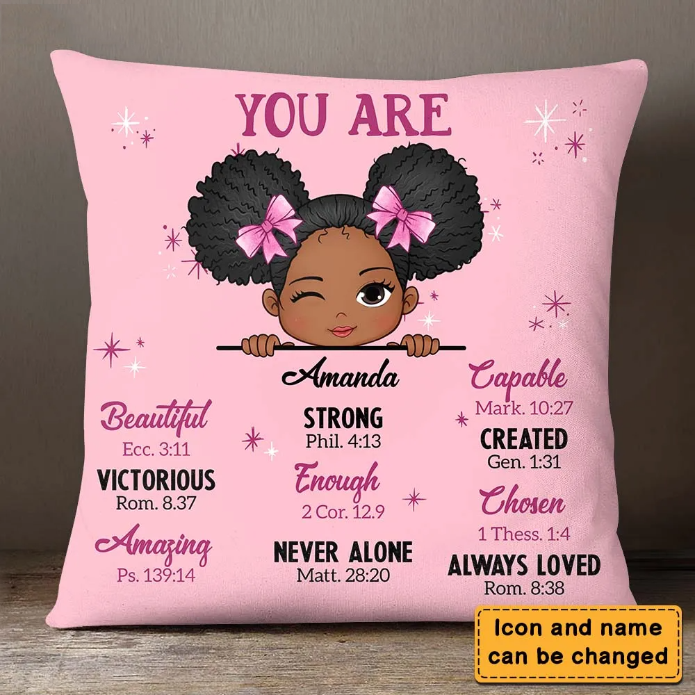 You Are Bible Verses - Personalized Custom Pillow - Gift For Grandson, Granddaughter, Son, Daughter
