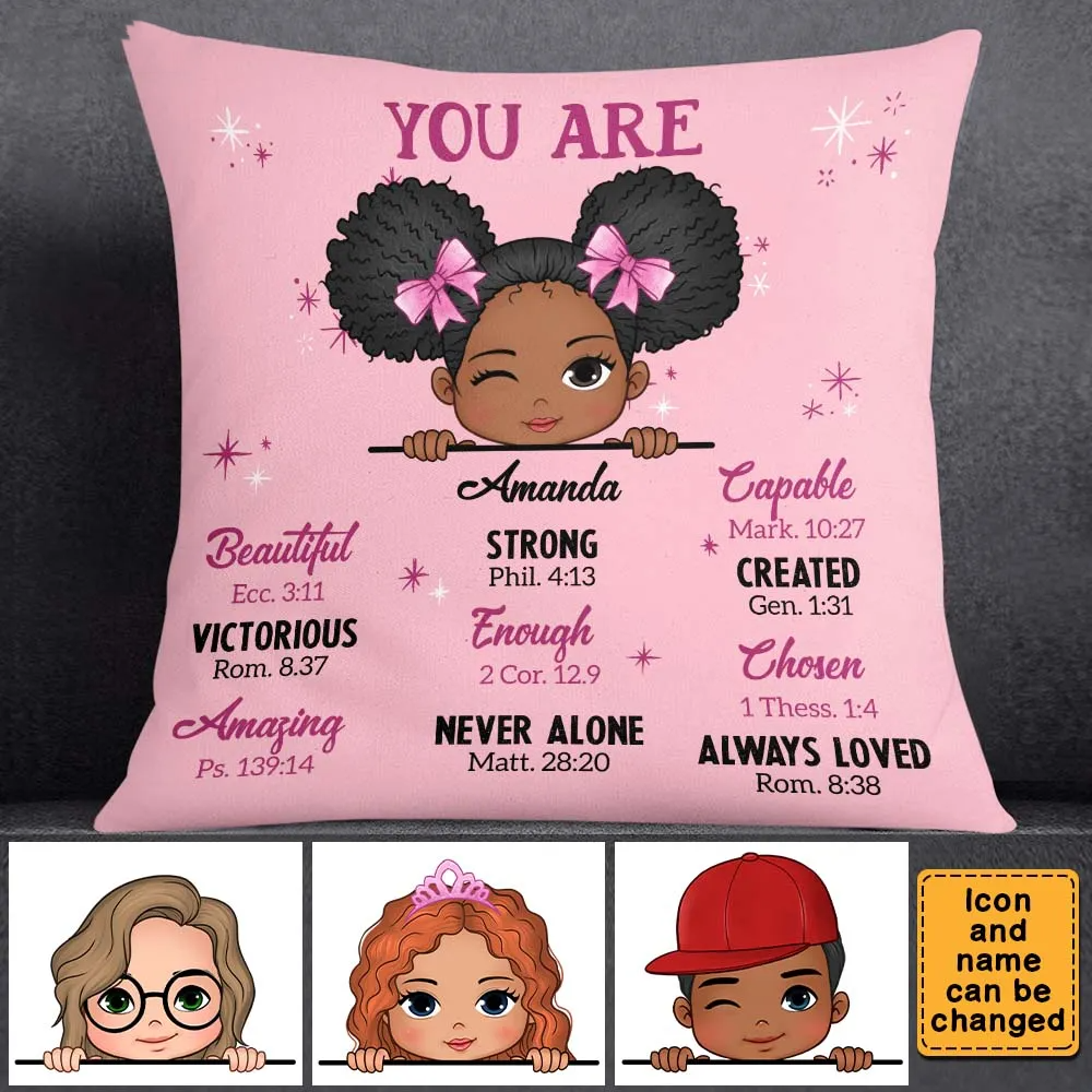 You Are Bible Verses - Personalized Custom Pillow - Gift For Grandson, Granddaughter, Son, Daughter