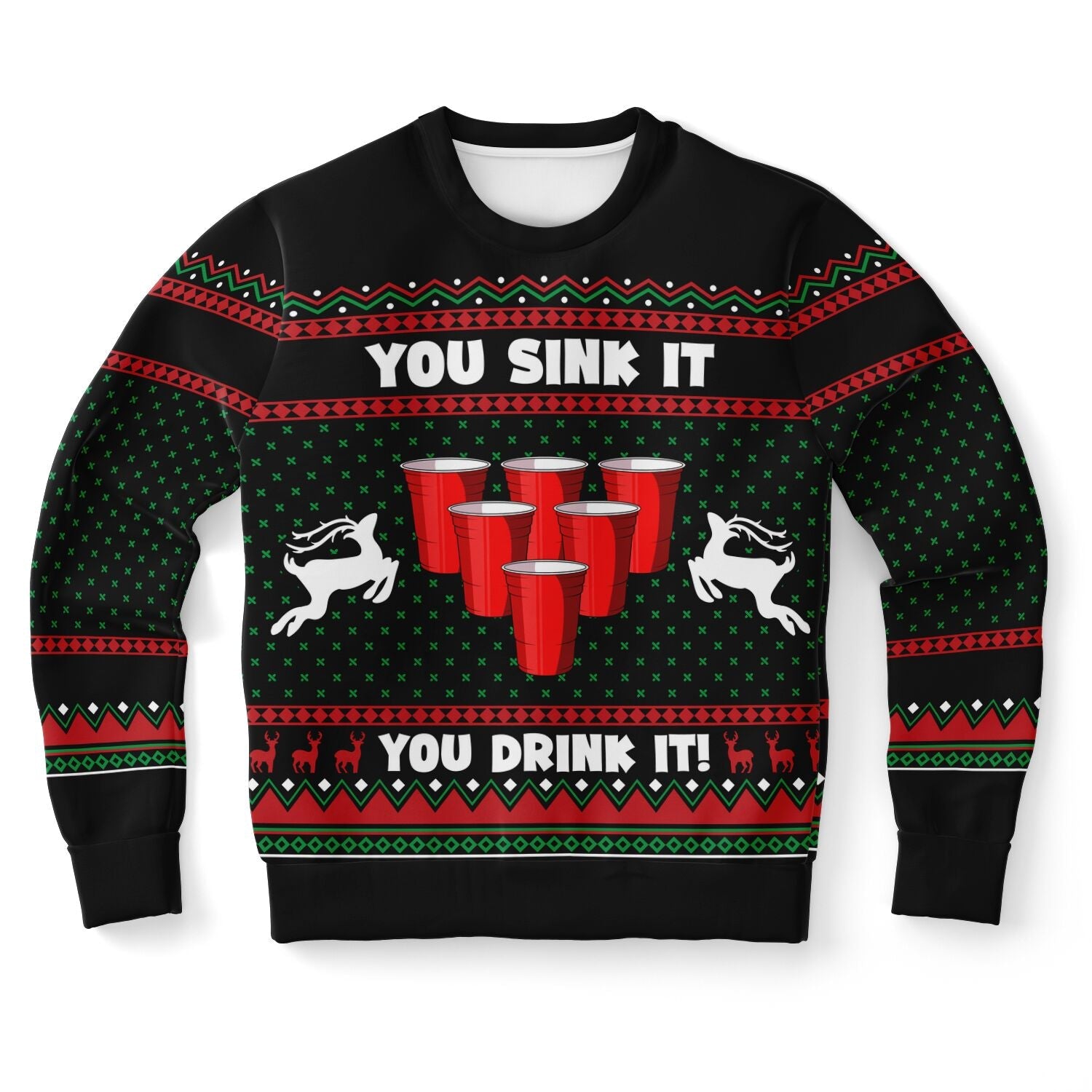 You Drink It Beer Pong Christmas Sweatshirt