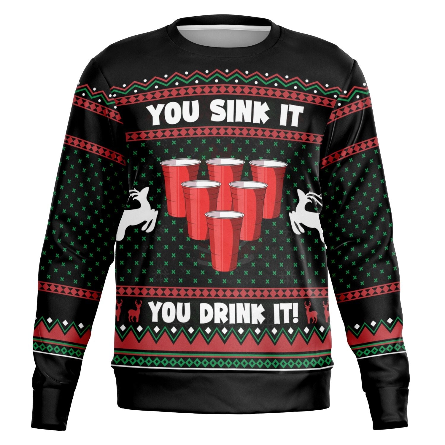 You Drink It Beer Pong Christmas Sweatshirt