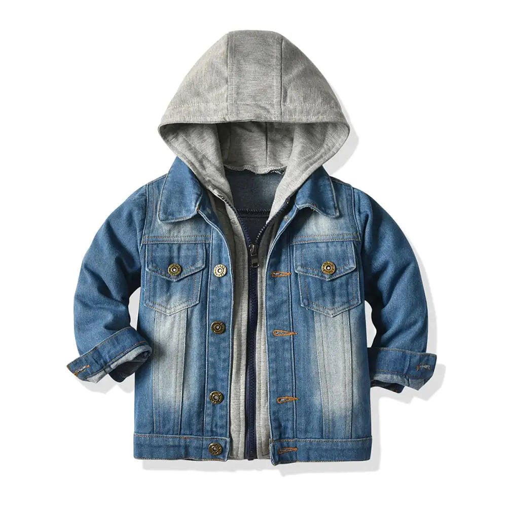 Style Loft Collection Children&amp;#39;s Hooded Denim Two-Piece Jacket Set