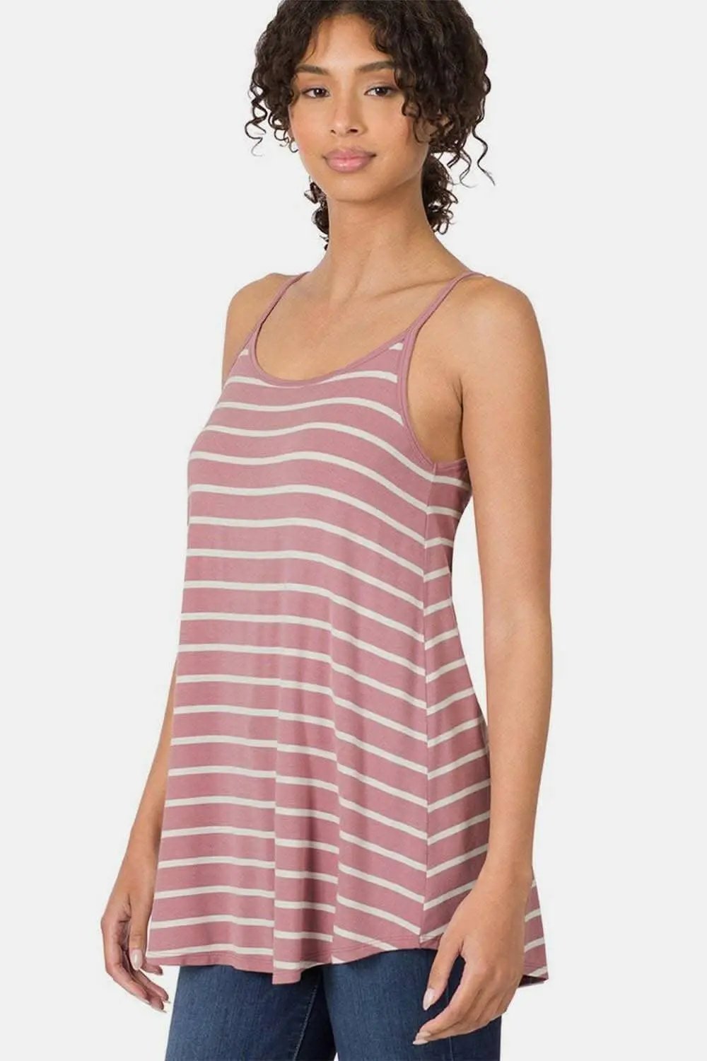 Mature &amp;gt; Erotic Clothing - Zenana chic striped cami top