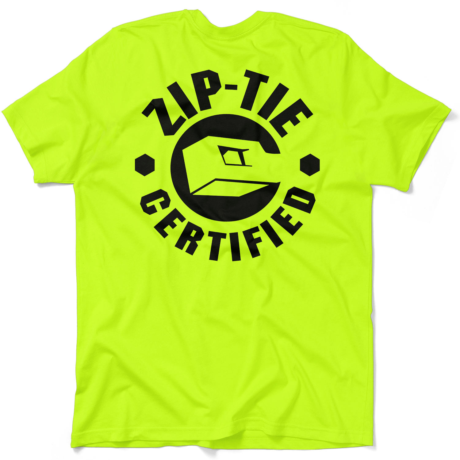Zip Tie - Safety Yellow Pocket T-Shirt