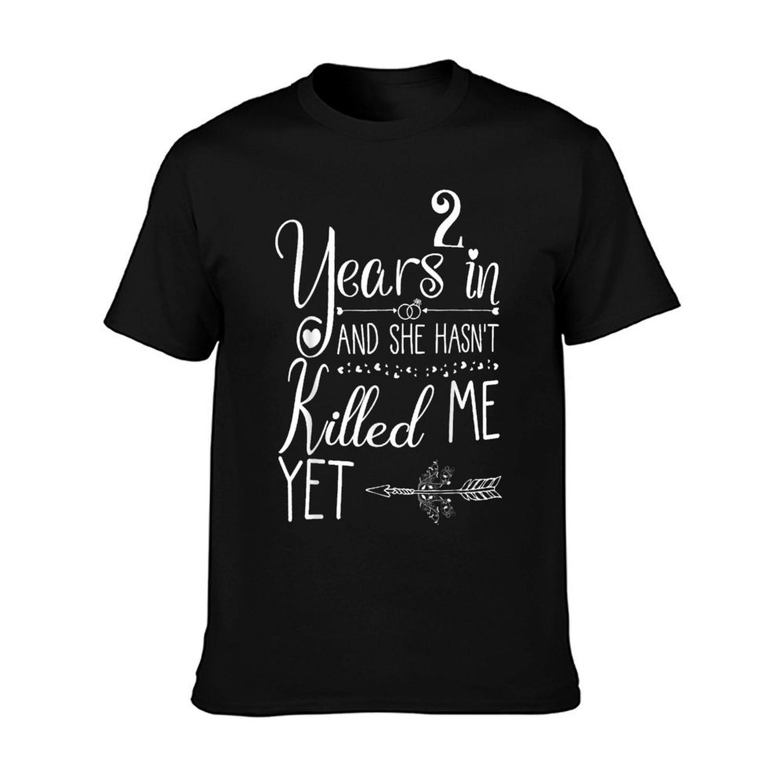 2nd Wedding Anniversary for Him Couple 2 Years of Marriage T-Shirt