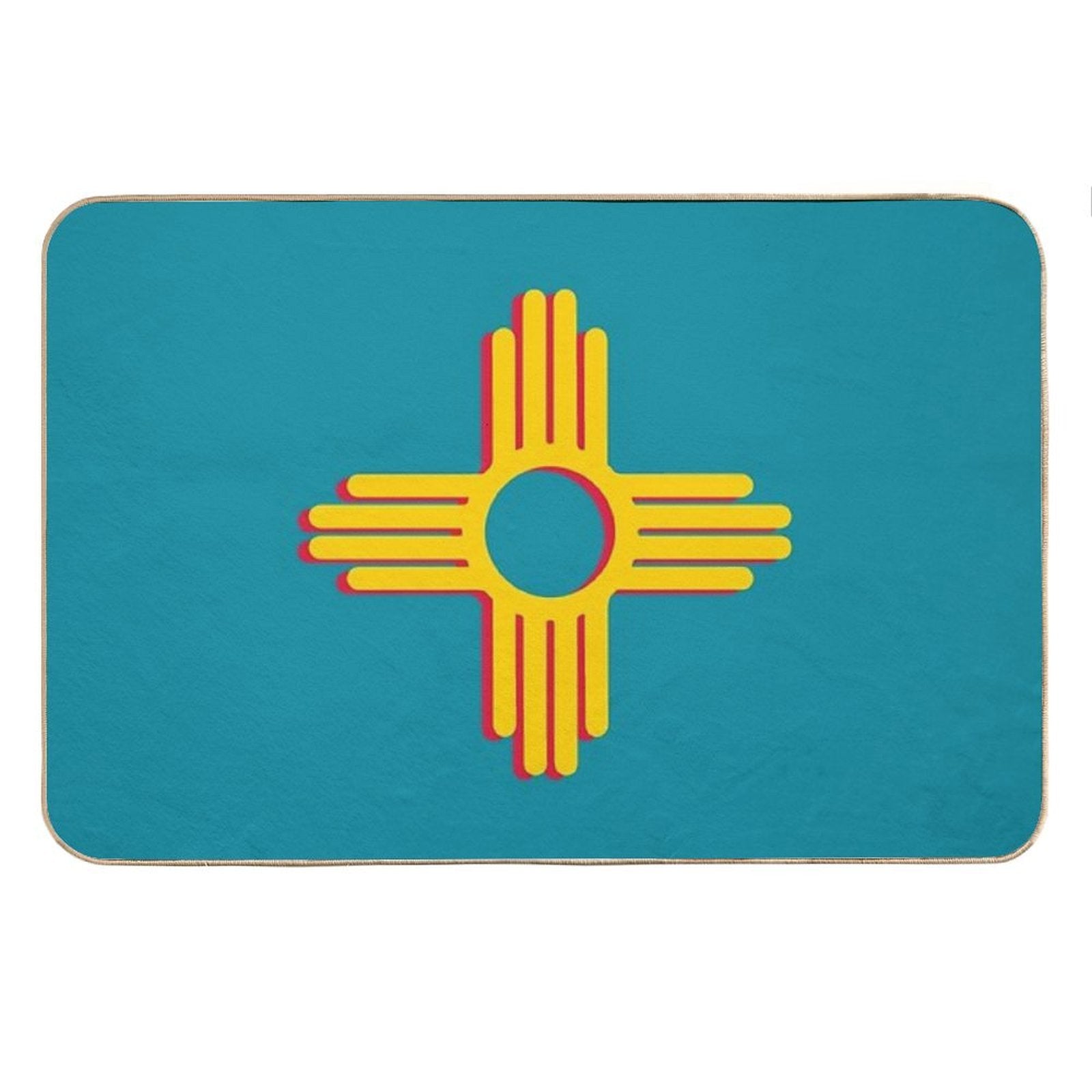 Zia Symbol New Mexico Symbol Bath Mat
