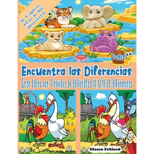 Encuentra las Diferencias: Mi Gran Libro de las Diferencias, Busca y Encuentra Libros Niños 5 años, Pasatiempos niños 6 años, libro con 10,12,15, - Paperback