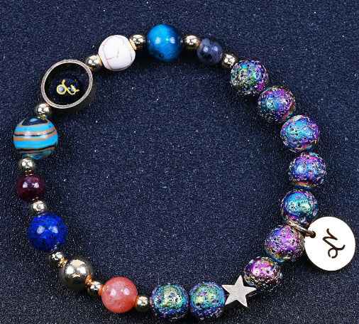 Blue San Volcanic Rock Constellation Bracelets – Colorful Twelve Constellations