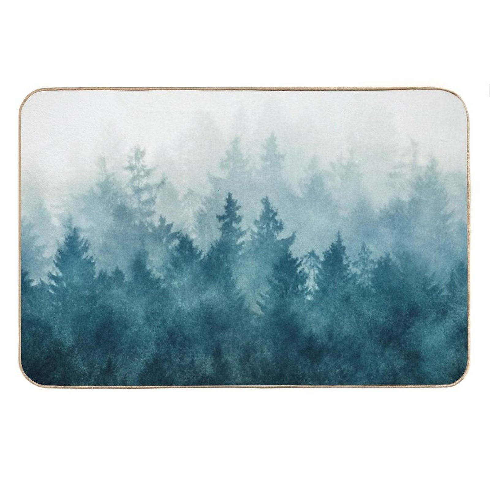 The Heart Of My Heart  So Far From Home In A Misty Foggy Fall Wilderness Forest Bath Mat